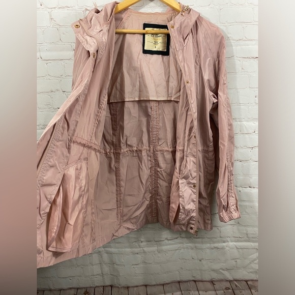 Ci Sono Original Light Pink Womens Size Large Hooded Rain Jacket - Picture 7 of 14
